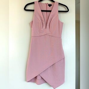 NBD low v-neck mini dress